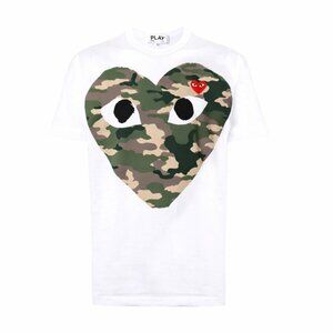 Comme Des Garçons Play camouflage-print cotton T-shirt